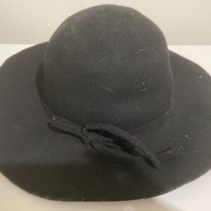 H&M 100% WOOL wide-brimmed hat size M / 56 black